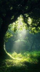 Obraz premium Sunlight Forest Path