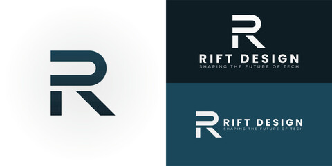 The impactful logo presents a uniquely stylized and boldly minimalist representation of the initials RD, perfectly designed for businesses in the Technology and Software sectors.