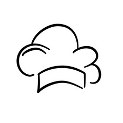 Chef Hat Line Art Drawing
