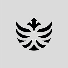 Obraz premium A simple yet elegant black and white logo design featuring symmetrical shapes and patterns that exude modern minimalism and artistic creativity