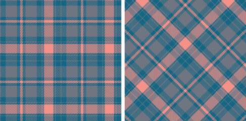 Neon Sea Blue and Metallic Battleship Grey Seamless Tartan Fabric Design