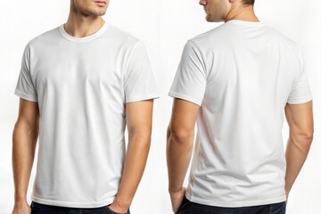 Blank White T-Shirt for Men, Ready for Customization
