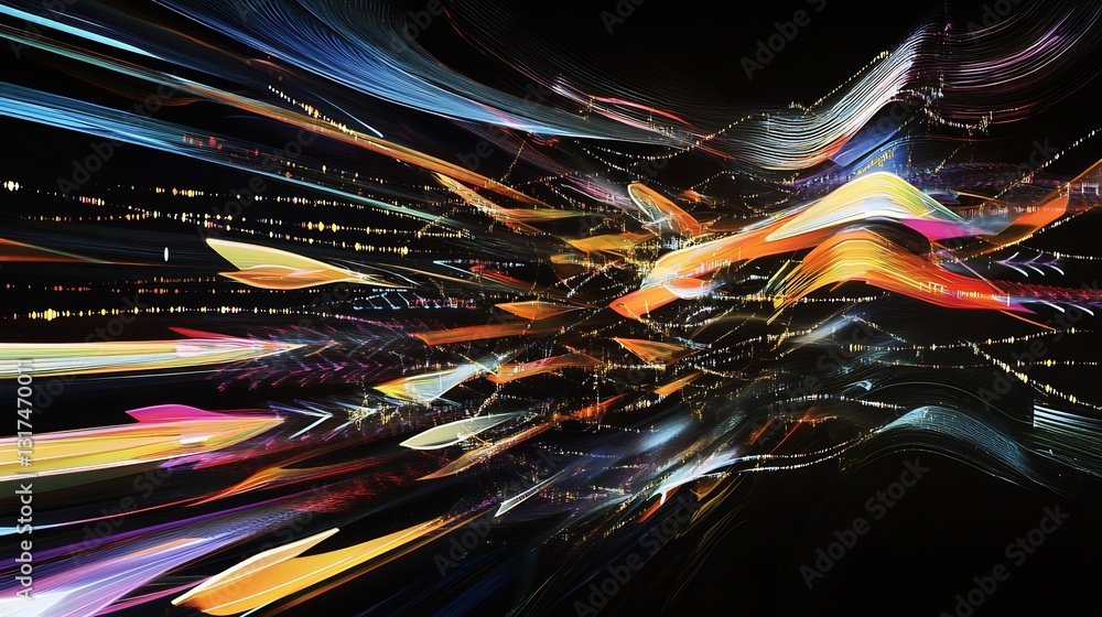 Fototapete Highresolution visualization of critical thinking featuring abstract arrow interconnected nodes symbolizing analytical processes