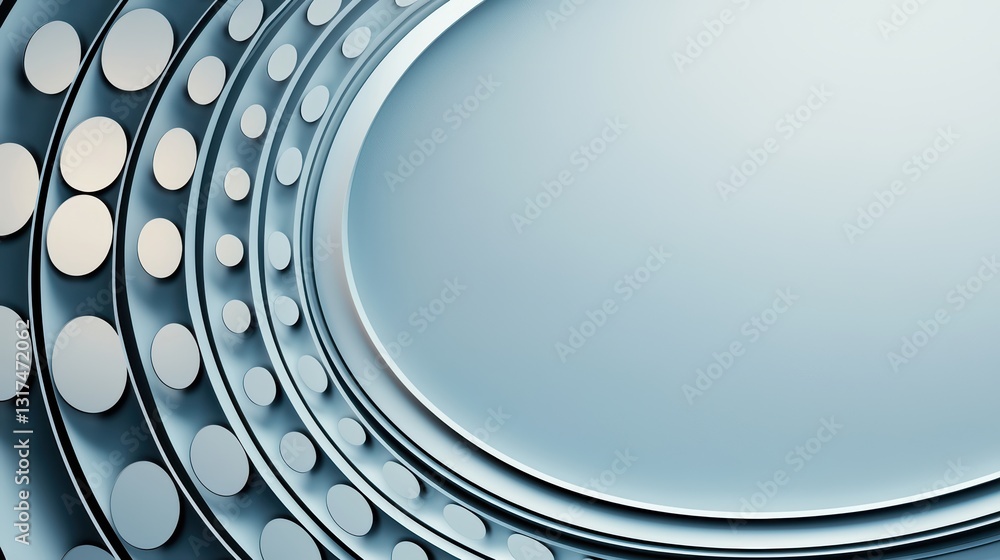 Poster abstract futuristic texture with soft glowing elements and circular design patterns