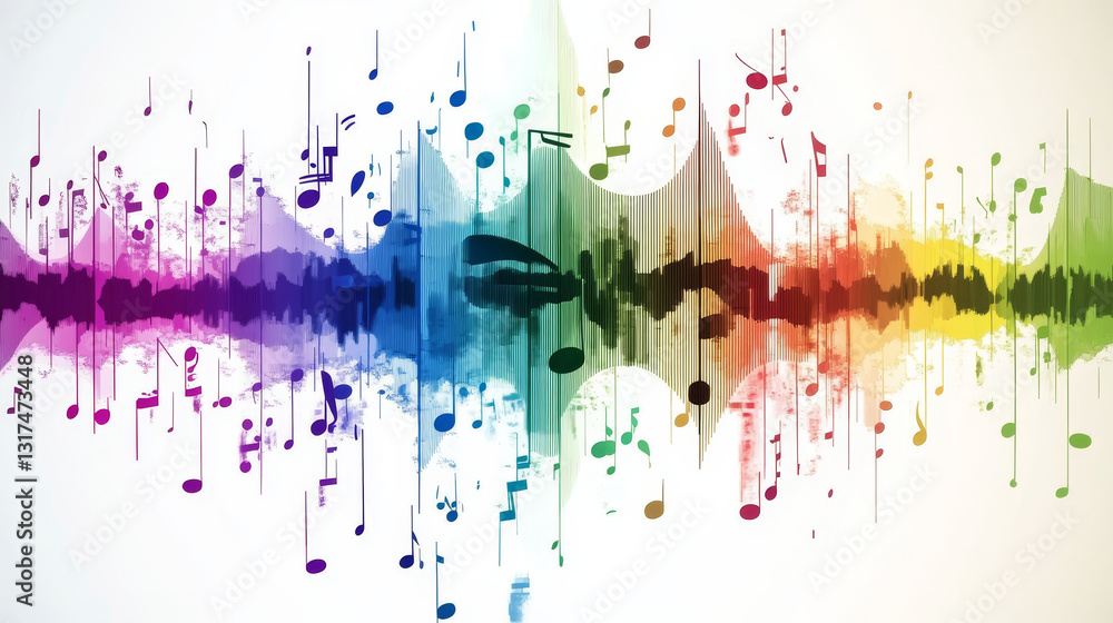 Aufkleber vector digital music equalizer audio waves design template audio signal visualization signal illustr