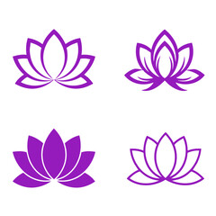 Icon minimalist lotus blossom