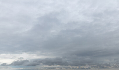 Sky replacement thick gray overcast clouds with breaks