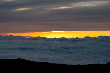 sunset over the mountains