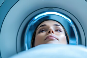 Patient Undergoing MRI Scan in Modern Hospital Environment with Advanced Medical Equipment