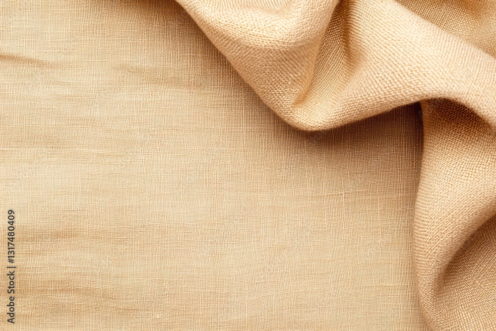 Poster soft linen fabric texture close-up background for textiles and design projects