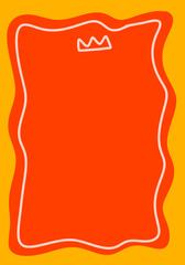 red background with yellow frames, great design for event poster