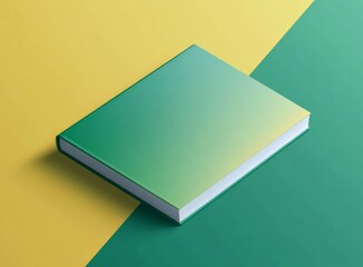 Fototapeta premium Minimalist Green Gradient Cover Design Template Set