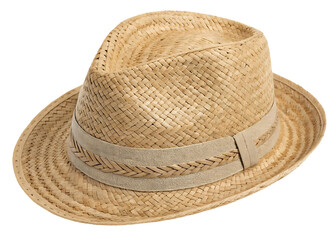 Straw fedora hat