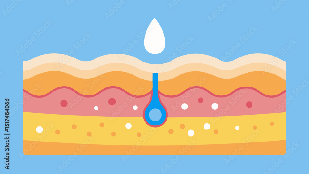 Poster skin layers a crosssection illustration of skin showing the layers being lifted and firmed with exos
