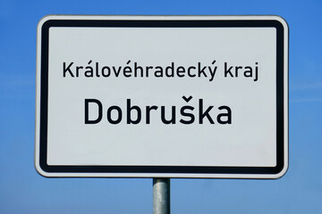 Ortsschild Královéhradecký kraj Dobruška