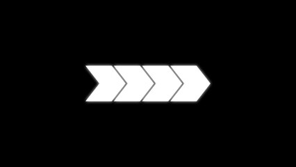 Straight pointed arrow icon illustration.