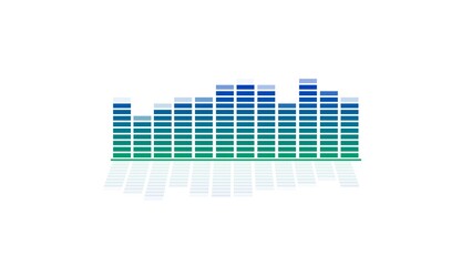 Abstract sound wave graphic illustration.