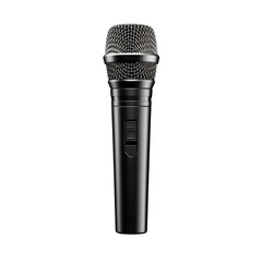 Black Concert Microphone Isolated On Transparent Background