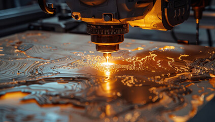 A drill equipped with an LED light operates on a metal surface, providing focused illumination while performing intricate tasks indoors at night