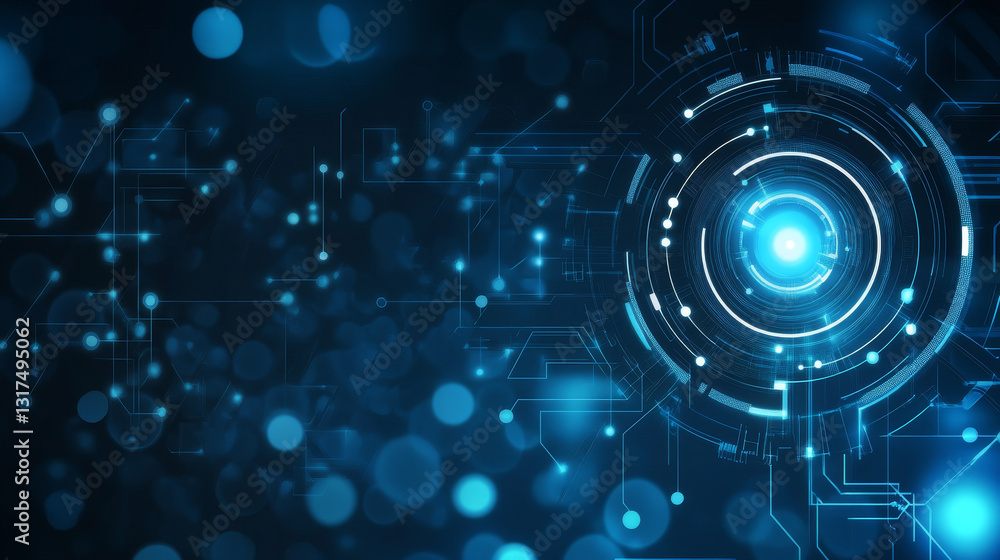 Poster futuristic circles background template vector illustration. cyber monday background for online shopp