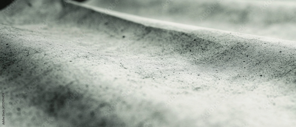 Poster a soft abstract fabric surface with gentle folds and shadows creating a textured and minimal monochr