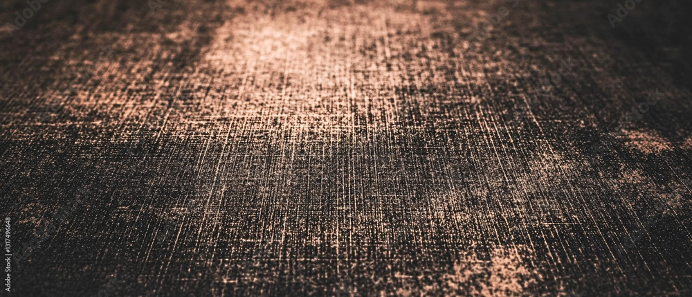 Poster a moody dark scratched surface with subtle warm golden highlights creating a textured and industrial