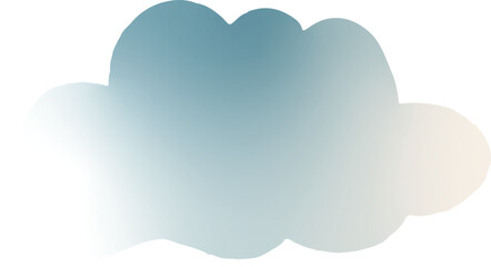 A stylized cloud-shaped mirror with a soft metallic sheen, reflecting light in a subtle gradient of blue and silver tones. The edges are slightly outlined, giving it a delicate yet modern aesthetic. T