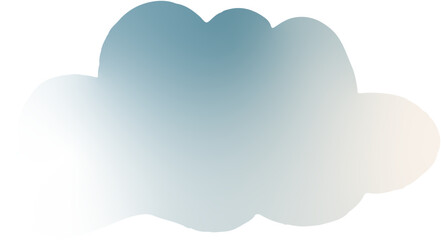 A stylized cloud-shaped mirror with a soft metallic sheen, reflecting light in a subtle gradient of blue and silver tones. The edges are slightly outlined, giving it a delicate yet modern aesthetic. T