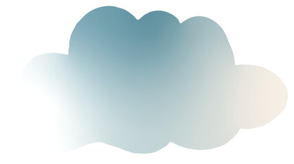 A stylized cloud-shaped mirror with a soft metallic sheen, reflecting light in a subtle gradient of blue and silver tones. The edges are slightly outlined, giving it a delicate yet modern aesthetic. T