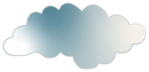 Soft blue cloud with gradient.