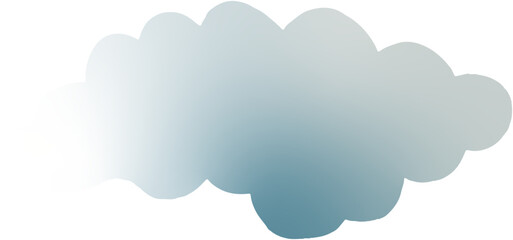 Soft blue cloud with gradient.