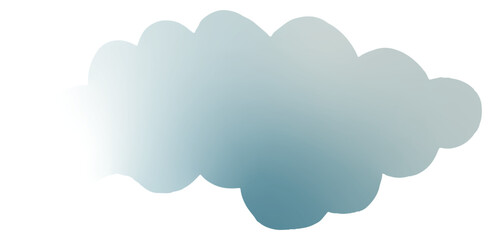 Soft blue cloud with gradient.