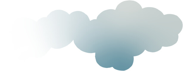 Soft blue cloud with gradient.