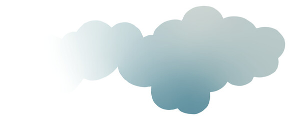 Soft blue cloud with gradient.