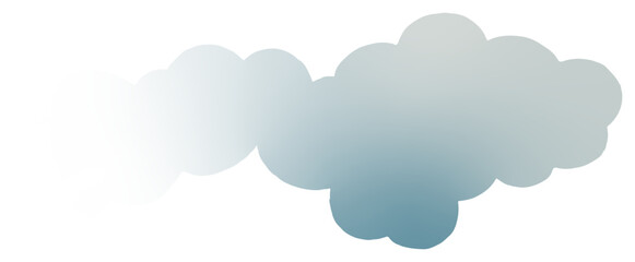 Soft blue cloud with gradient.
