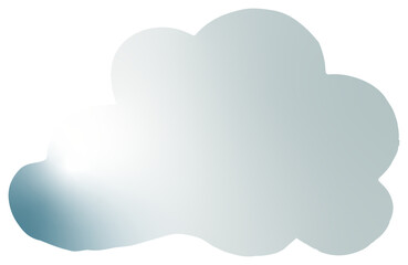 Soft blue cloud with gradient.