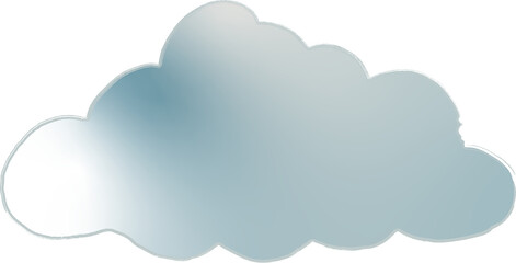 Soft blue cloud with gradient.