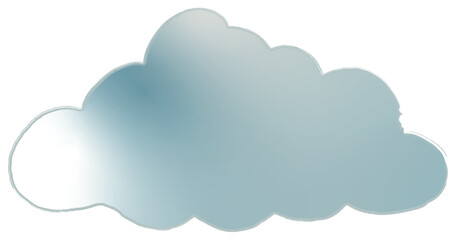 Soft blue cloud with gradient.