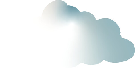 Soft blue cloud with gradient.