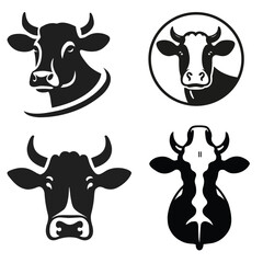 This minimalist COW head logo is designed for versatility and impact. Ideal for businesses in agriculture, dairy, or any brand looking for a strong, recognizable symbol.