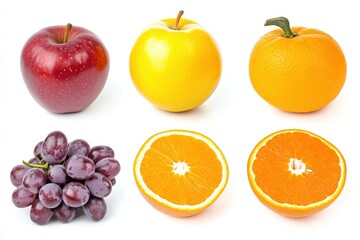 Colorful Fruit Assortment: Apples for Oranges, Grapes.