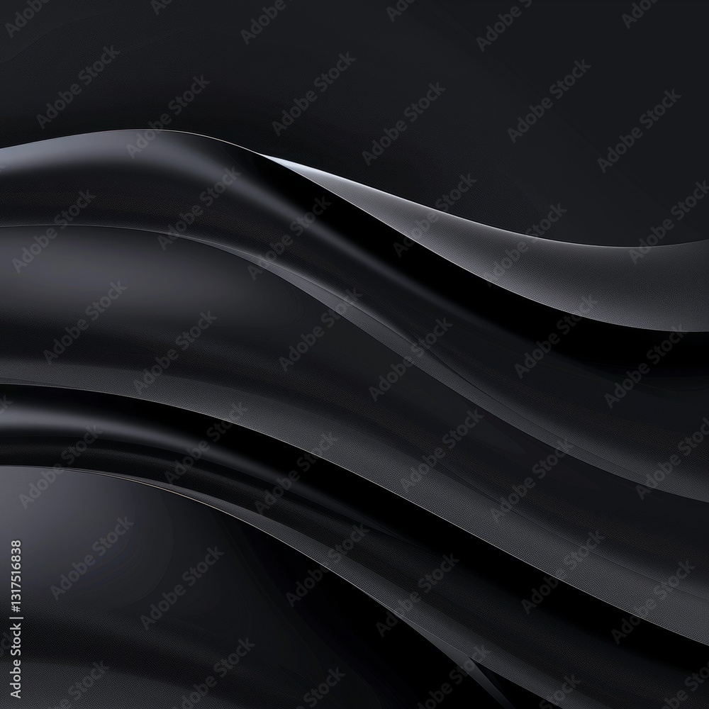 Aufkleber abstract dark gray wave design with smooth curves and textured background