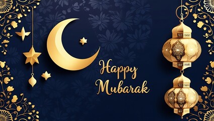  An image depicting a joyful Mubarak Karimah celebration, showcasing happy individuals surrounded by colorful festive elements