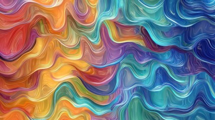 Obraz premium Abstract colorful swirls, vibrant wave background, digital art, website design