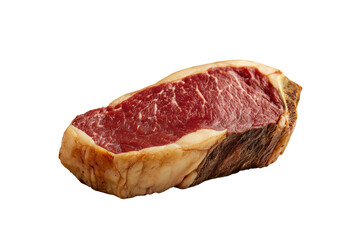 Obraz premium Fresh cut of beef steak with marbling and fat