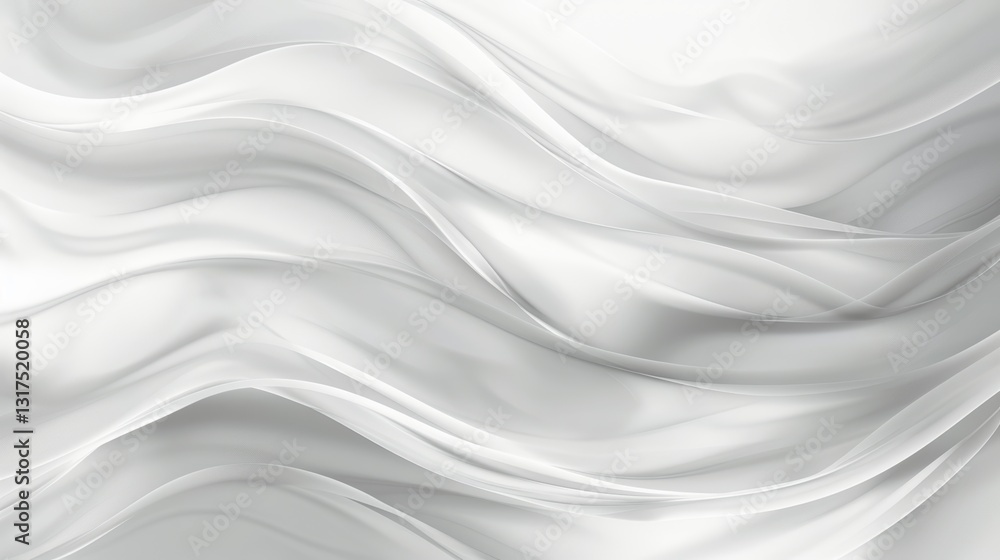 Poster abstract white wave background with smooth curves and soft lighting