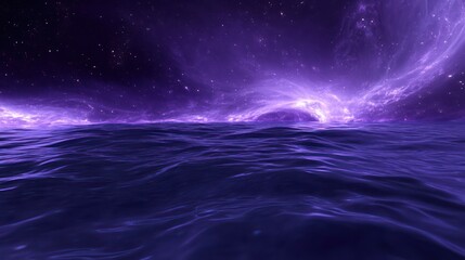 Fototapeta premium Surreal Deep-Space Liquid Texture with Cosmic Waves. Digital background
