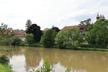 Blick in die Altstadt von Rottenburg am Neckar in Baden-Württemberg	