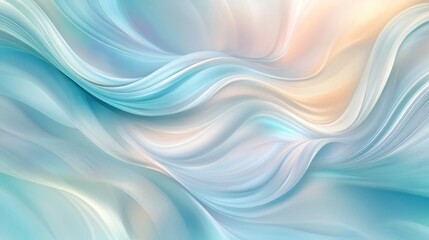 Fototapeta premium Pearlescent Pastel Waves. Digital background