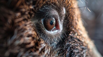Close-up of a Brown Animal's Eye